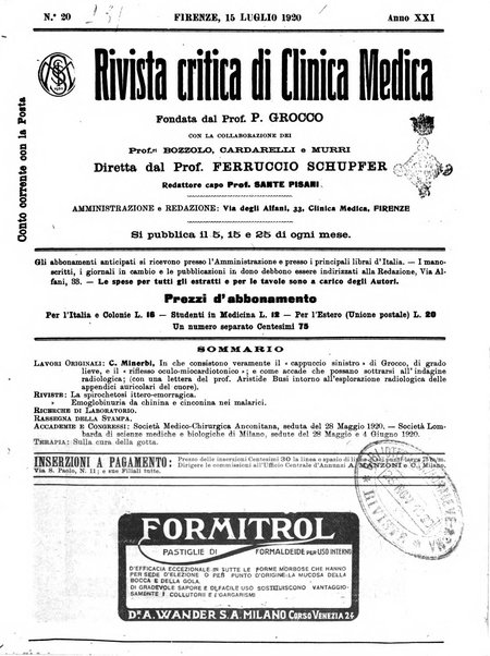 Rivista critica di clinica medica