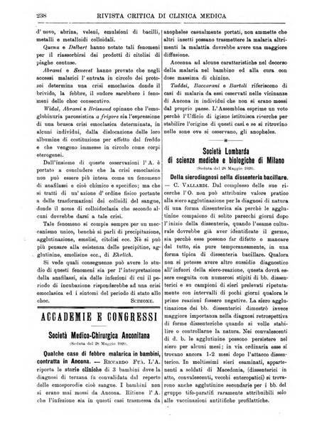 Rivista critica di clinica medica