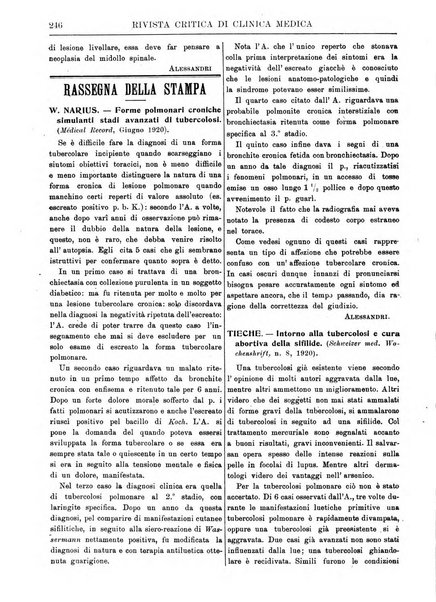 Rivista critica di clinica medica