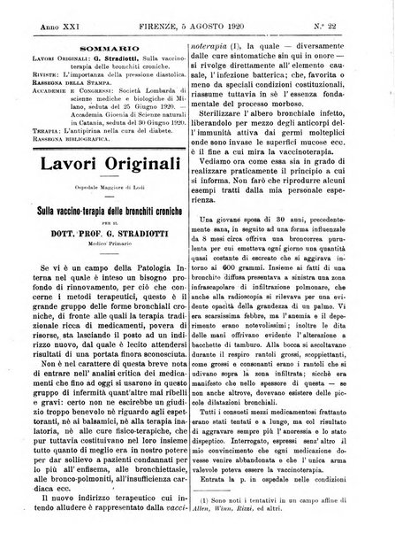 Rivista critica di clinica medica