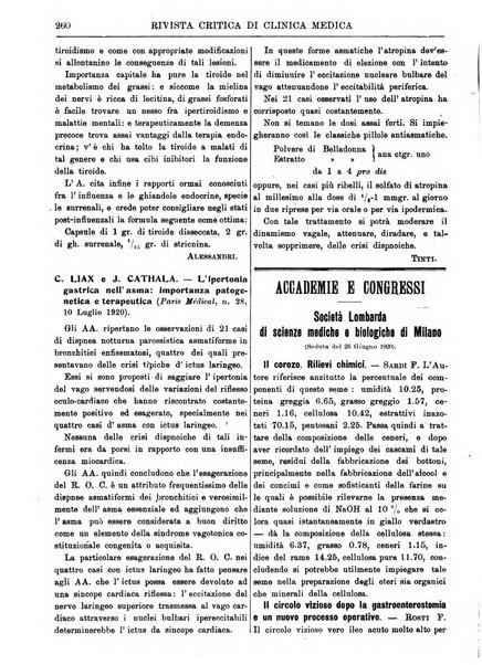 Rivista critica di clinica medica