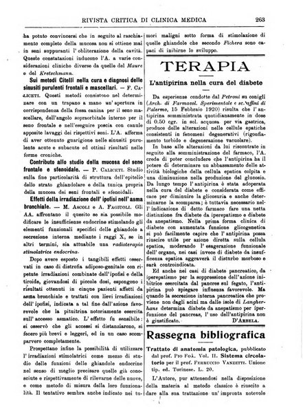 Rivista critica di clinica medica