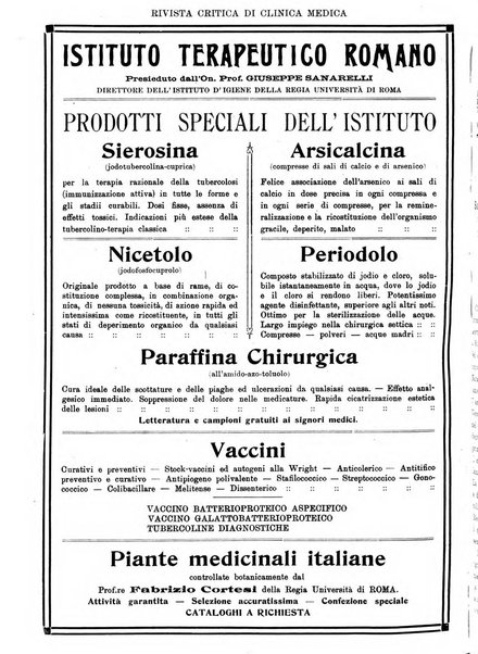 Rivista critica di clinica medica