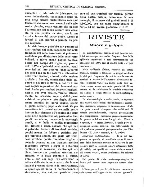 Rivista critica di clinica medica