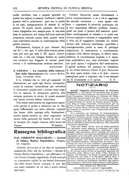 Rivista critica di clinica medica