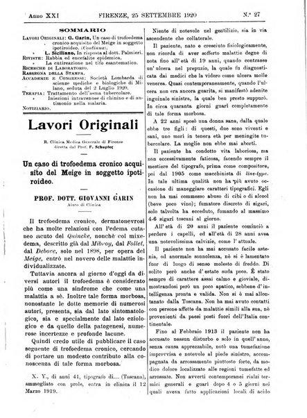 Rivista critica di clinica medica