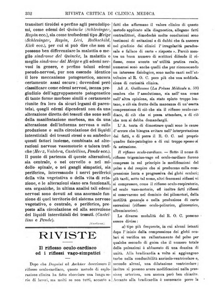 Rivista critica di clinica medica