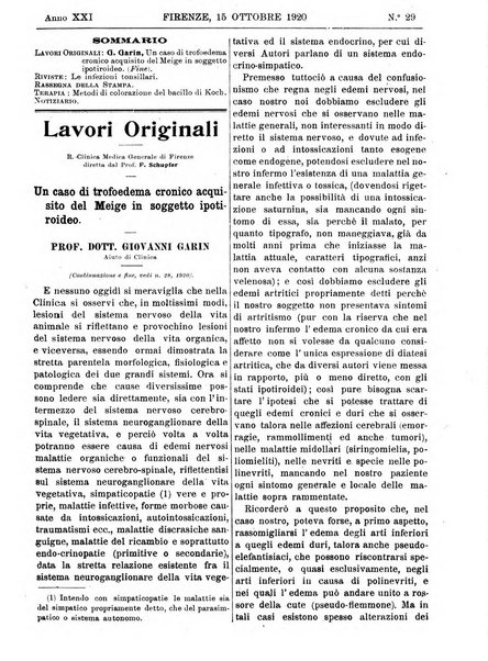 Rivista critica di clinica medica