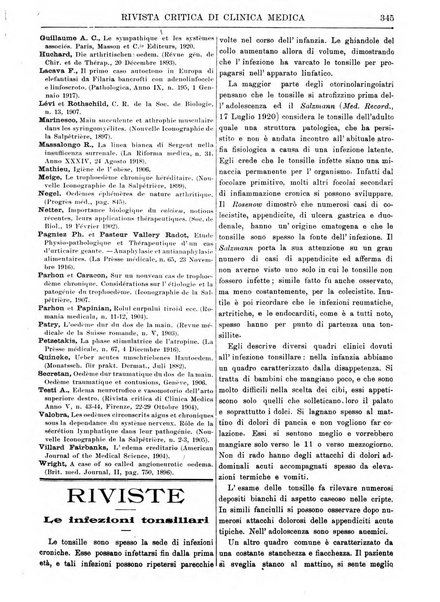 Rivista critica di clinica medica