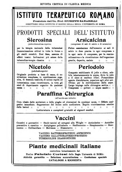 Rivista critica di clinica medica