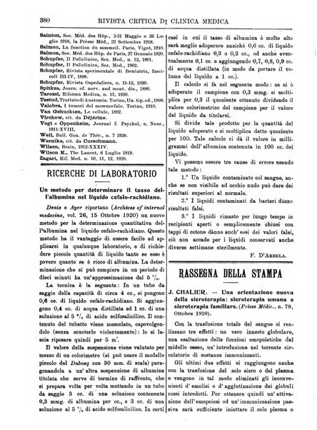 Rivista critica di clinica medica