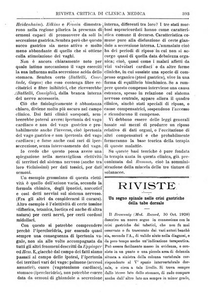 Rivista critica di clinica medica