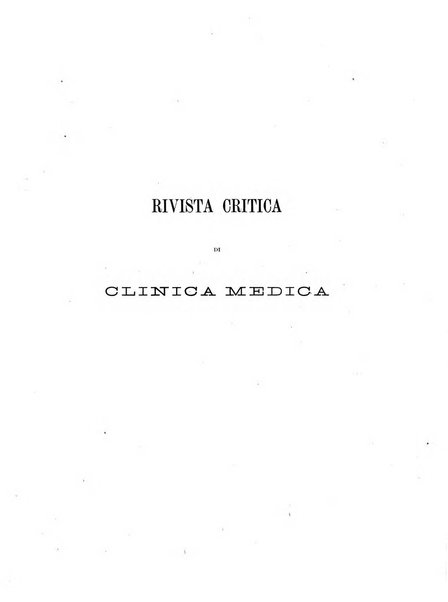 Rivista critica di clinica medica