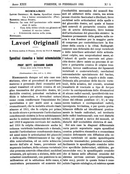 Rivista critica di clinica medica