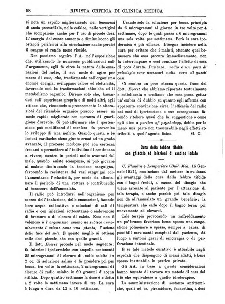 Rivista critica di clinica medica