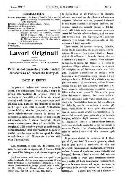 Rivista critica di clinica medica