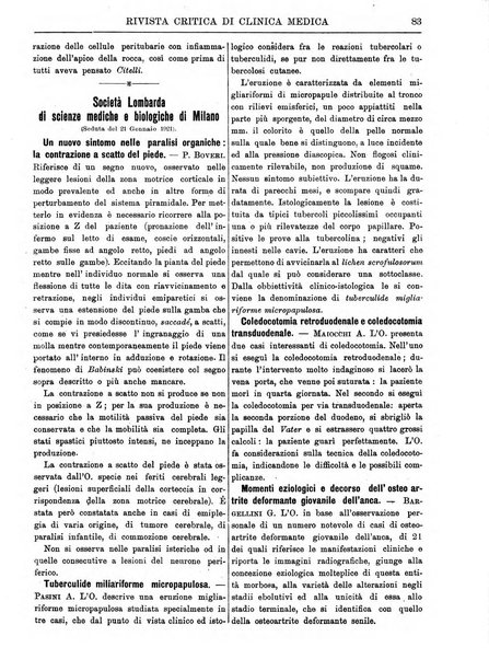 Rivista critica di clinica medica