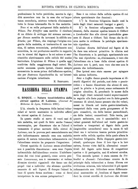 Rivista critica di clinica medica