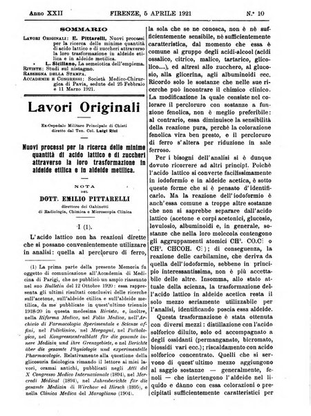 Rivista critica di clinica medica