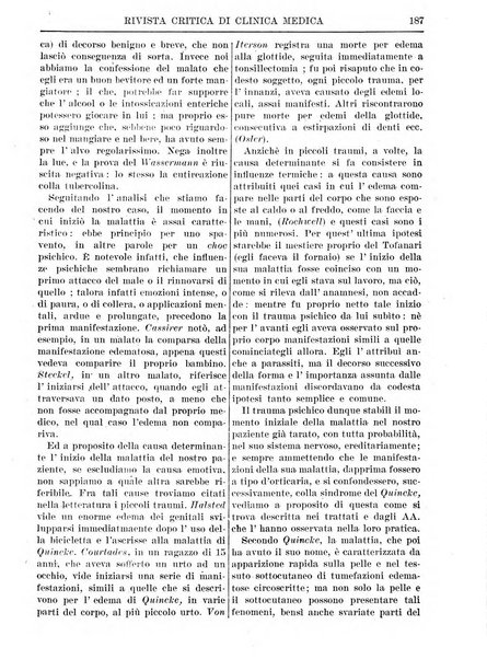 Rivista critica di clinica medica