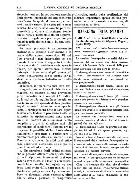 Rivista critica di clinica medica