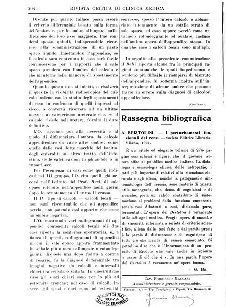 Rivista critica di clinica medica