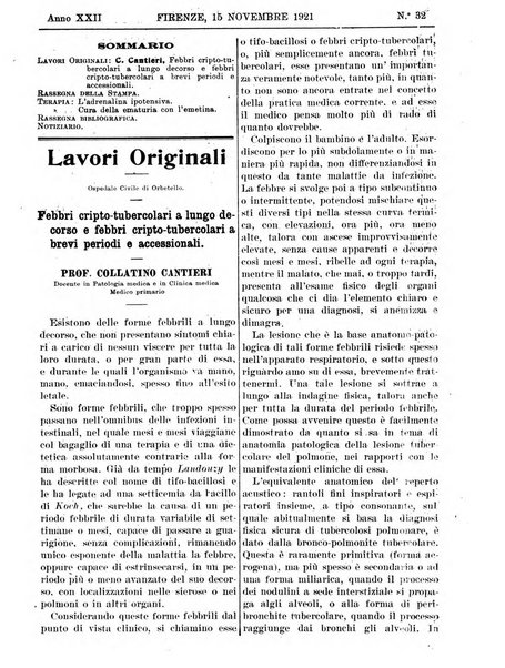 Rivista critica di clinica medica