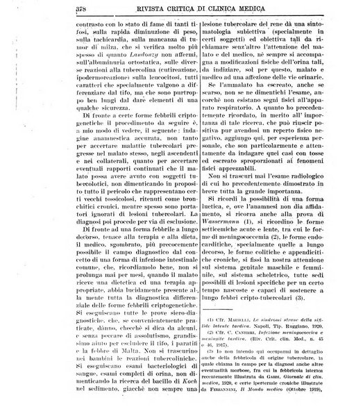 Rivista critica di clinica medica