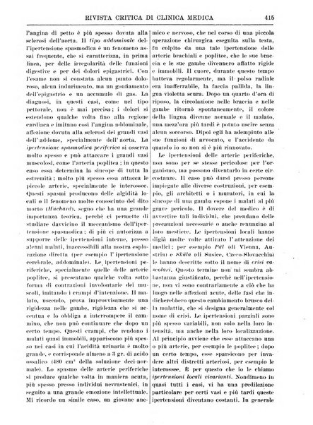 Rivista critica di clinica medica