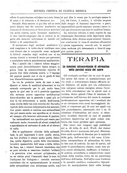 Rivista critica di clinica medica