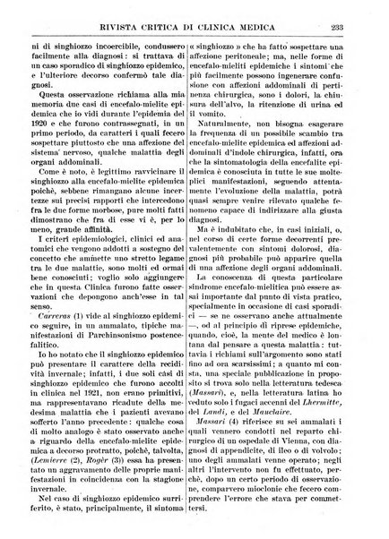 Rivista critica di clinica medica