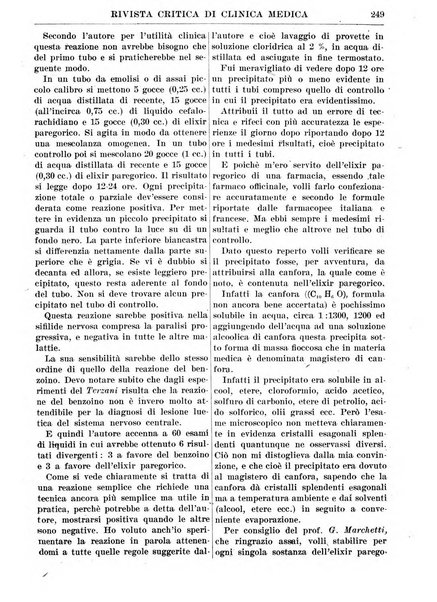 Rivista critica di clinica medica