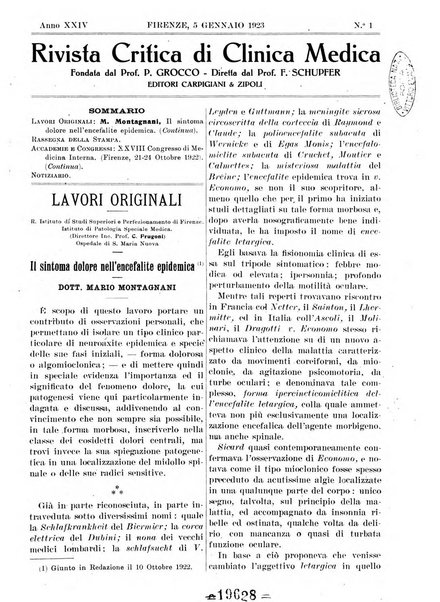 Rivista critica di clinica medica