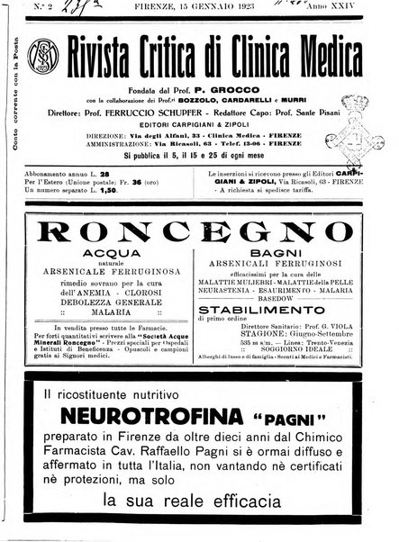 Rivista critica di clinica medica