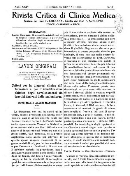 Rivista critica di clinica medica