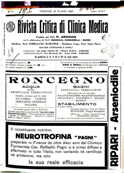 Rivista critica di clinica medica