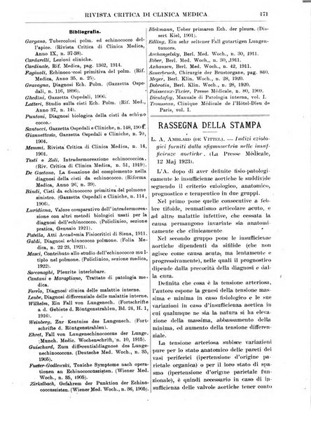 Rivista critica di clinica medica