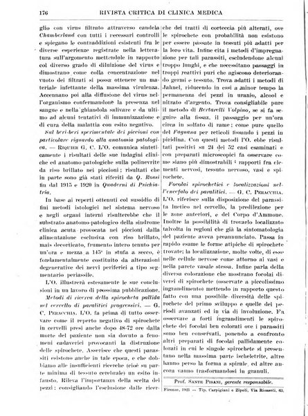 Rivista critica di clinica medica