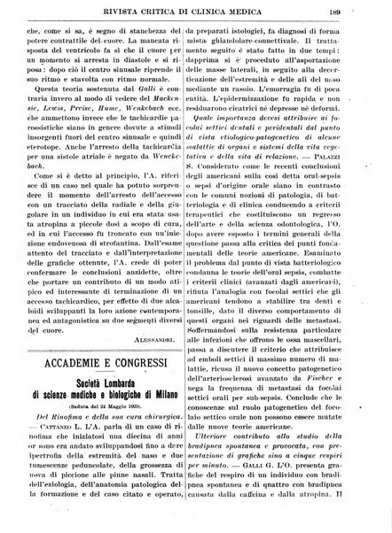 Rivista critica di clinica medica