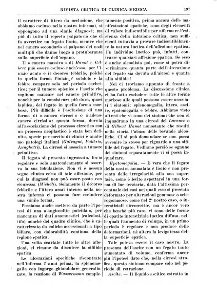 Rivista critica di clinica medica