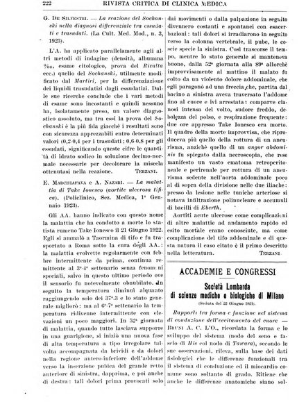 Rivista critica di clinica medica