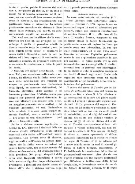 Rivista critica di clinica medica