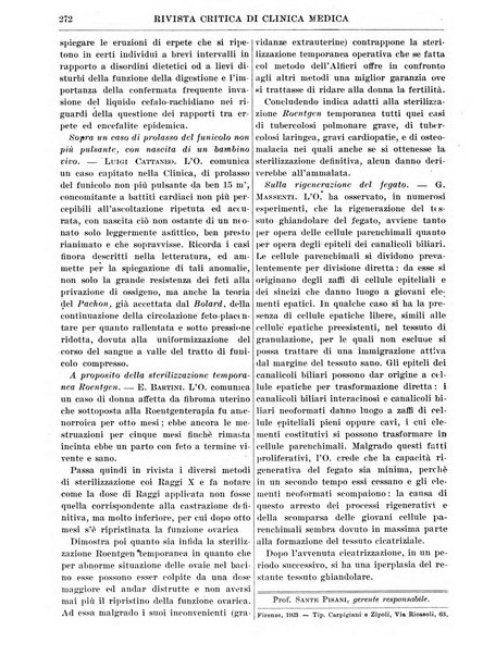 Rivista critica di clinica medica