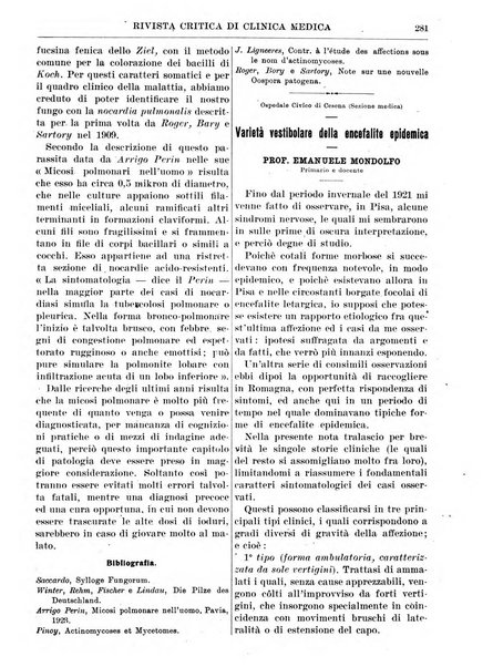 Rivista critica di clinica medica