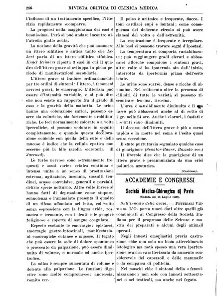 Rivista critica di clinica medica