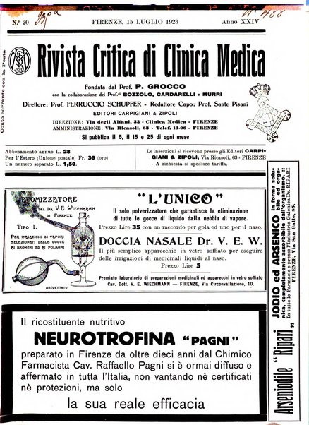 Rivista critica di clinica medica