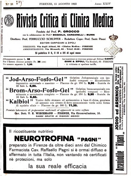 Rivista critica di clinica medica