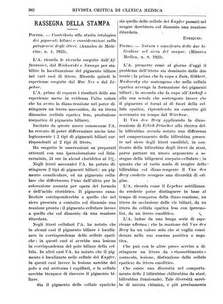 Rivista critica di clinica medica