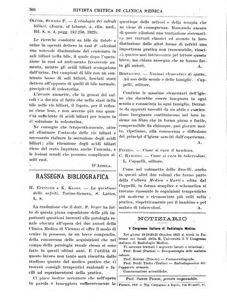 Rivista critica di clinica medica