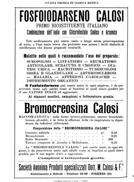 Rivista critica di clinica medica